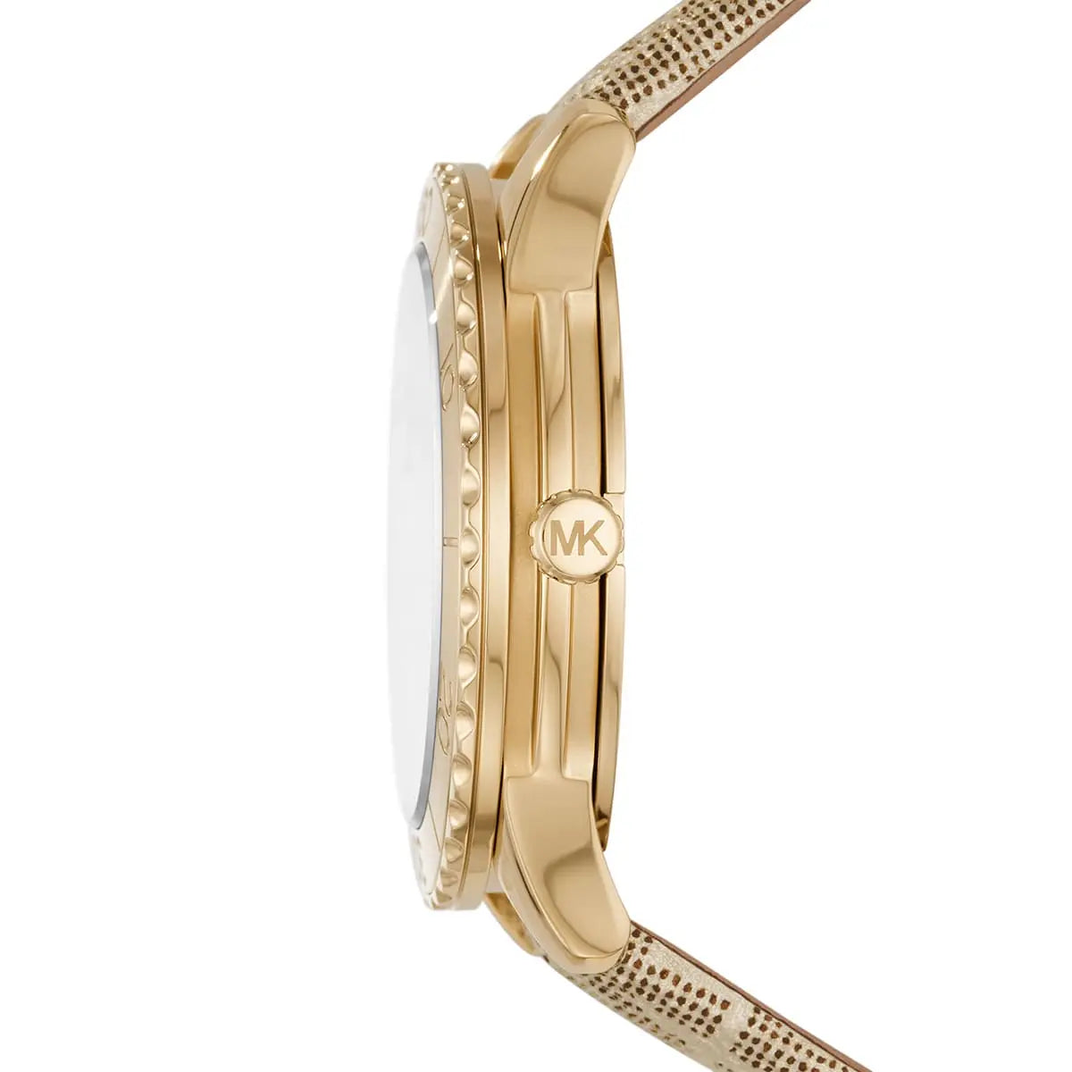 Michael Kors Runway MK6999 Gold Metallic Logo Strap Watch