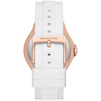 Michael Kors Camille MK7248 Rose Gold Glitz & White Silicone Watch