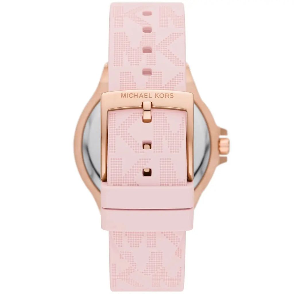 Michael Kors Lennox MK7282 Rose Gold & Pink Logo Silicone Watch