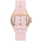 Michael Kors Lennox MK7282 Rose Gold & Pink Logo Silicone Watch