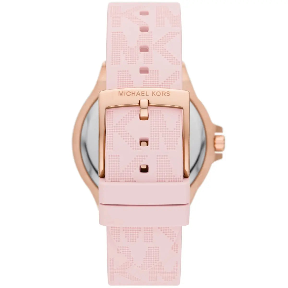 Michael Kors Lennox MK7282 Rose Gold & Pink Logo Silicone Watch
