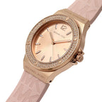 Michael Kors Lennox MK7282 Rose Gold & Pink Logo Silicone Watch