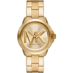 Michael Kors Brynn MK7317 Gold-Tone Watch with Oversized MK Logo Dial