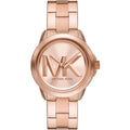 Michael Kors Brynn MK7318 Rose Gold Watch with Oversized MK Logo Dial