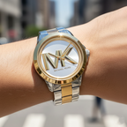 Michael Kors Runway MK7319 Two-Tone Big Logo Watch