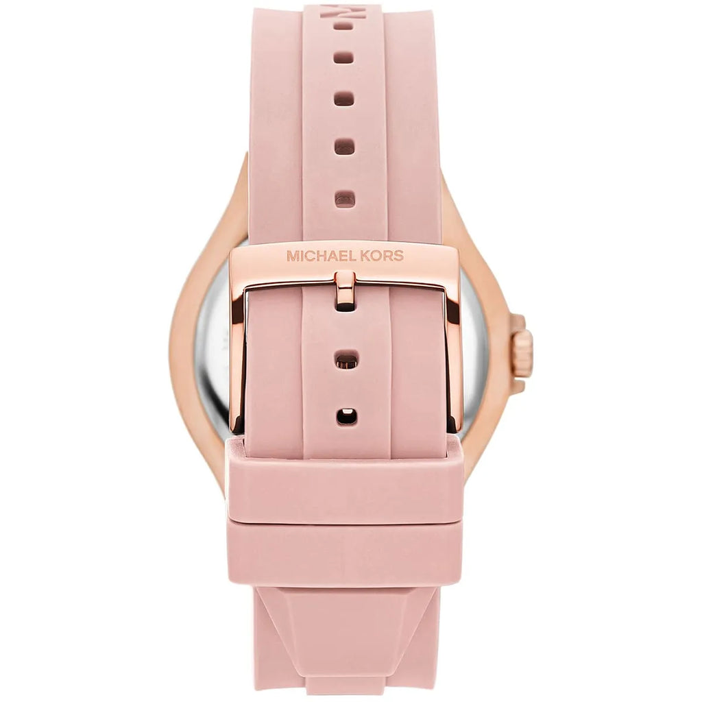 Michael Kors Camille MK7334 Rose Gold Glitz & Pink Silicone Watch