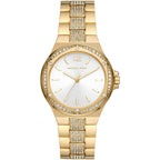Michael Kors Lennox MK7361 Gold-Tone Watch with Pavé Crystal Bracelet