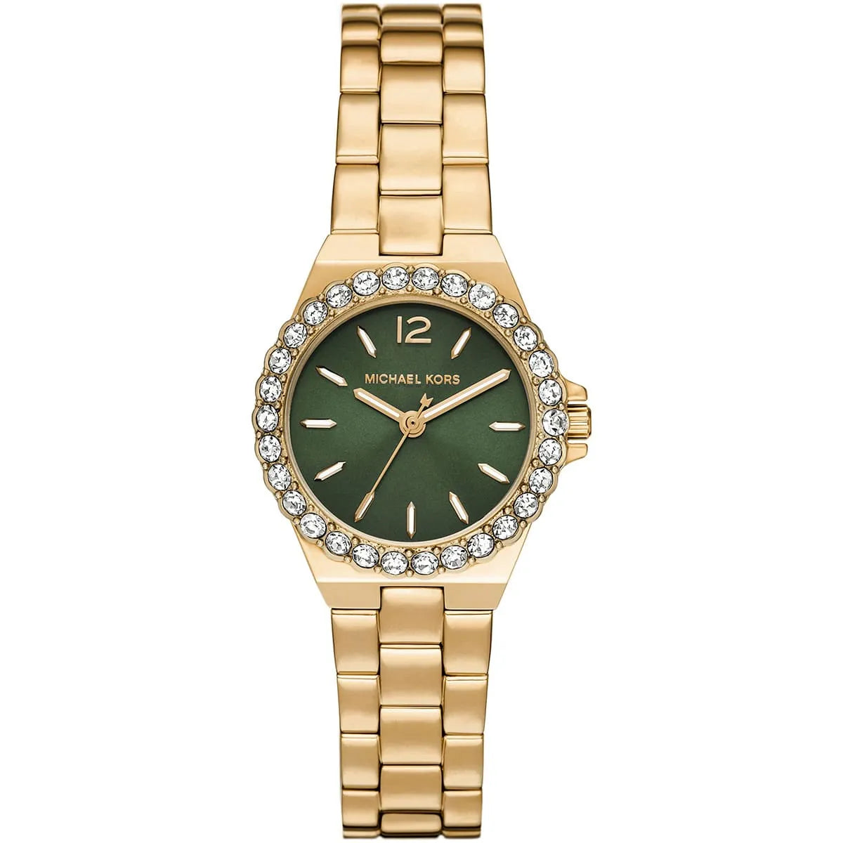 Michael Kors Lennox MK7395 Gold-Tone Watch with Emerald Green Dial