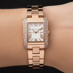 Michael Kors Emery MK7512 Rose Gold Rectangular Watch