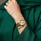 Michael Kors Maren MK7516 Gold-Tone Crystal Rectangular Watch
