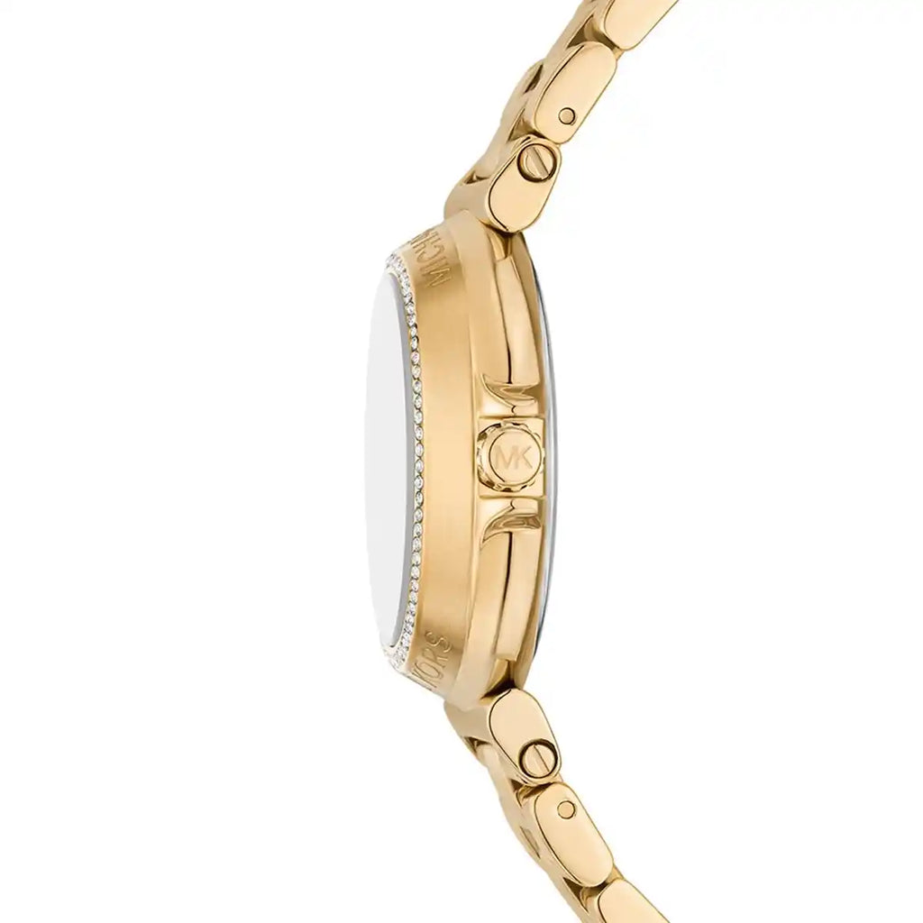 Michael Kors Maren MK7516 Gold-Tone Crystal Rectangular Watch