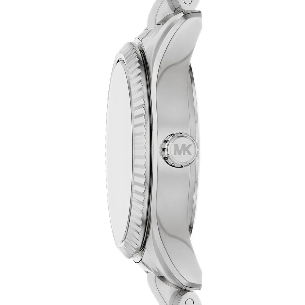 Michael Kors Petite Lexington MK7580 Silver Tone Brushed Green Dial Watch