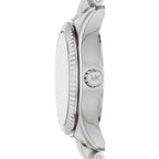 Michael Kors Petite Lexington MK7580 Silver Tone Brushed Green Dial Watch