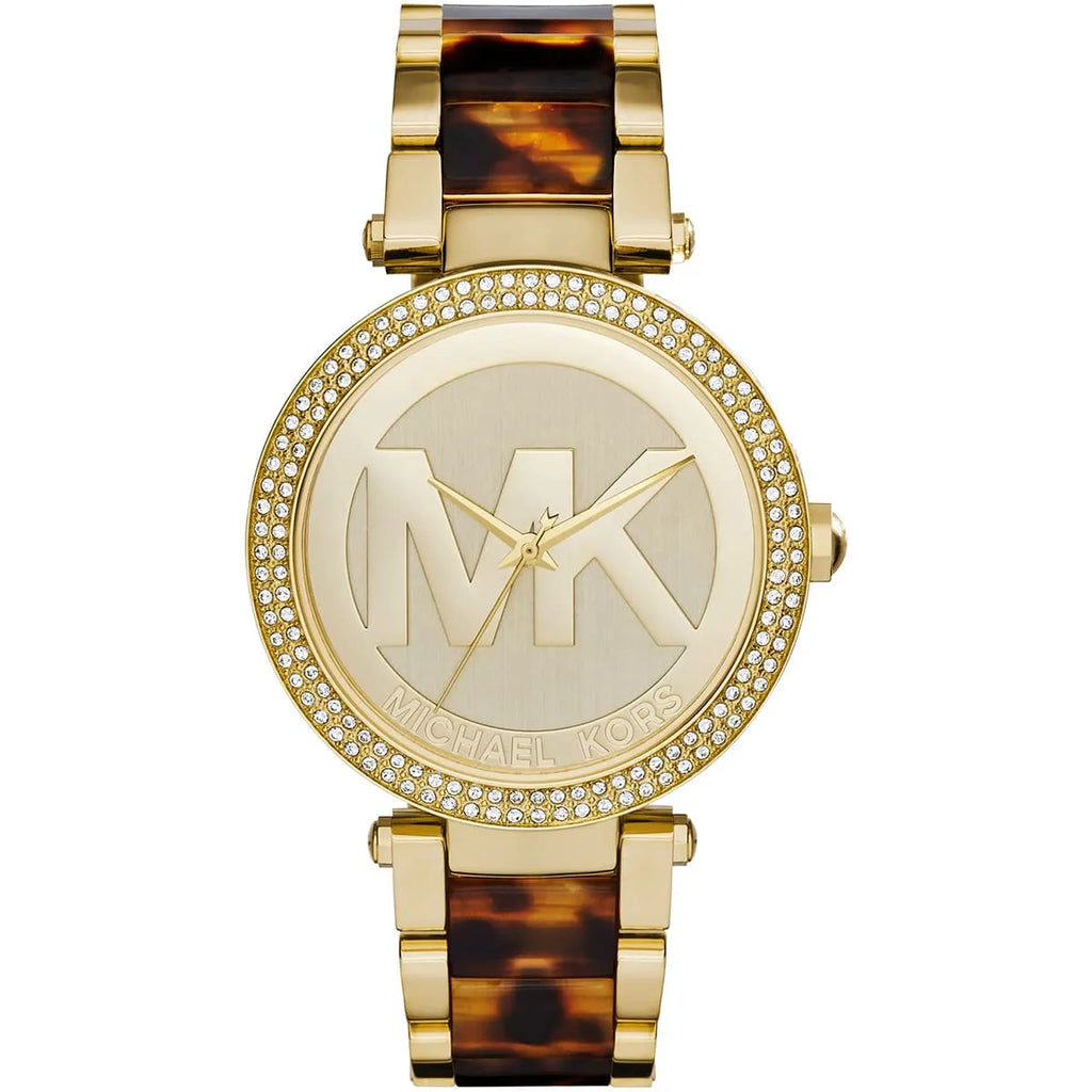 Michael Kors Parker MK6109 Gold & Tortoise Logo Watch