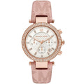 Michael Kors Parker MK6935 Rose Gold & Pink Logo Watch