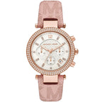 Michael Kors Parker MK6935 Rose Gold & Pink Logo Watch