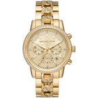 Michael Kors Ritz MK6937 Gold Pavé Chronograph Watch