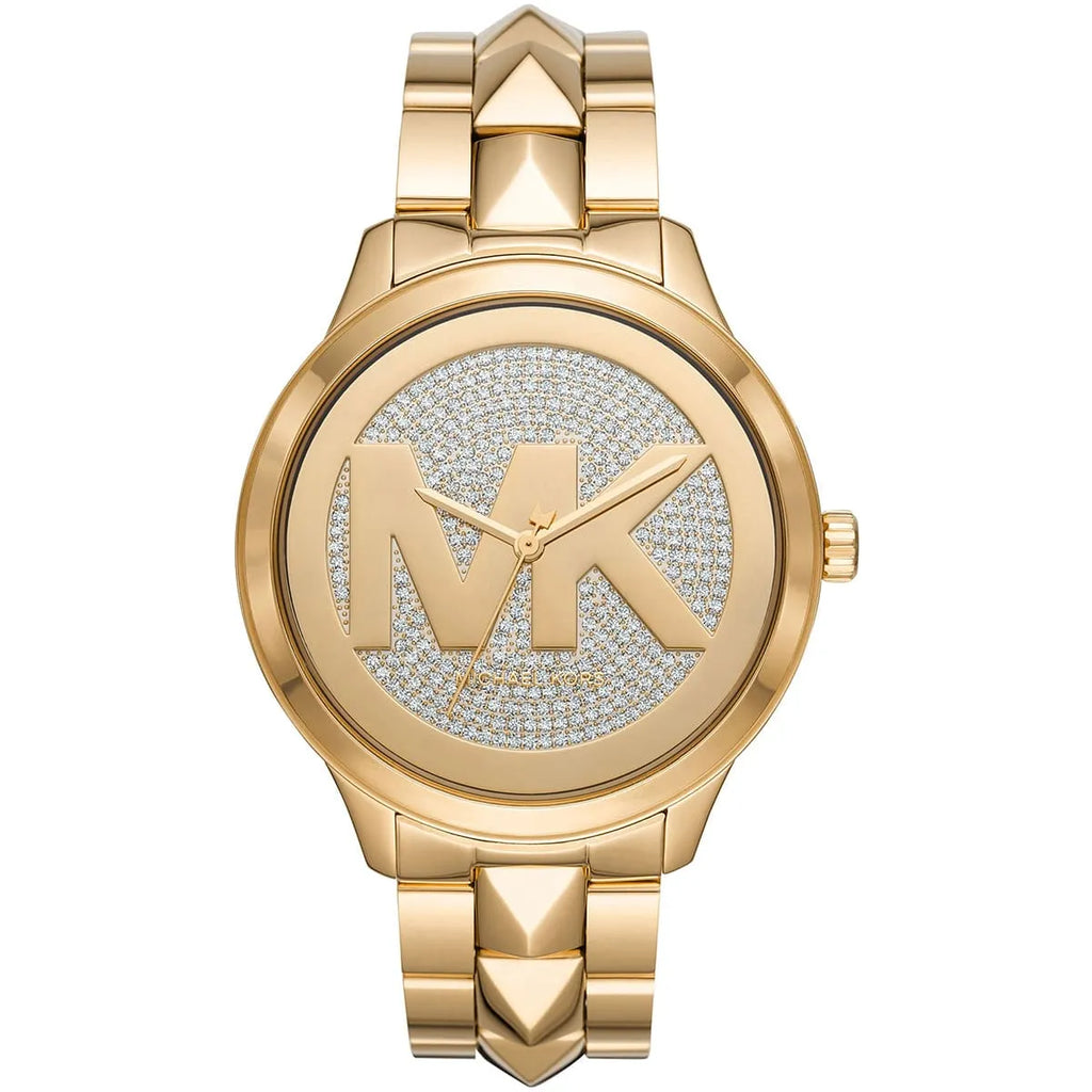 Michael Kors Runway MK6714 Gold Studded Glitz Watch