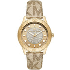 Michael Kors Runway MK6999 Gold Metallic Logo Strap Watch