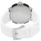 Michael Kors Sidney MK6947 Silver-Tone Black Dial White Rubber Women's Watch