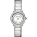 Michael Kors Sylvia MK4657 Silver-Tone Crystal Pave Watch