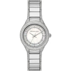 Michael Kors Sylvia MK4657 Silver-Tone Crystal Pave Watch