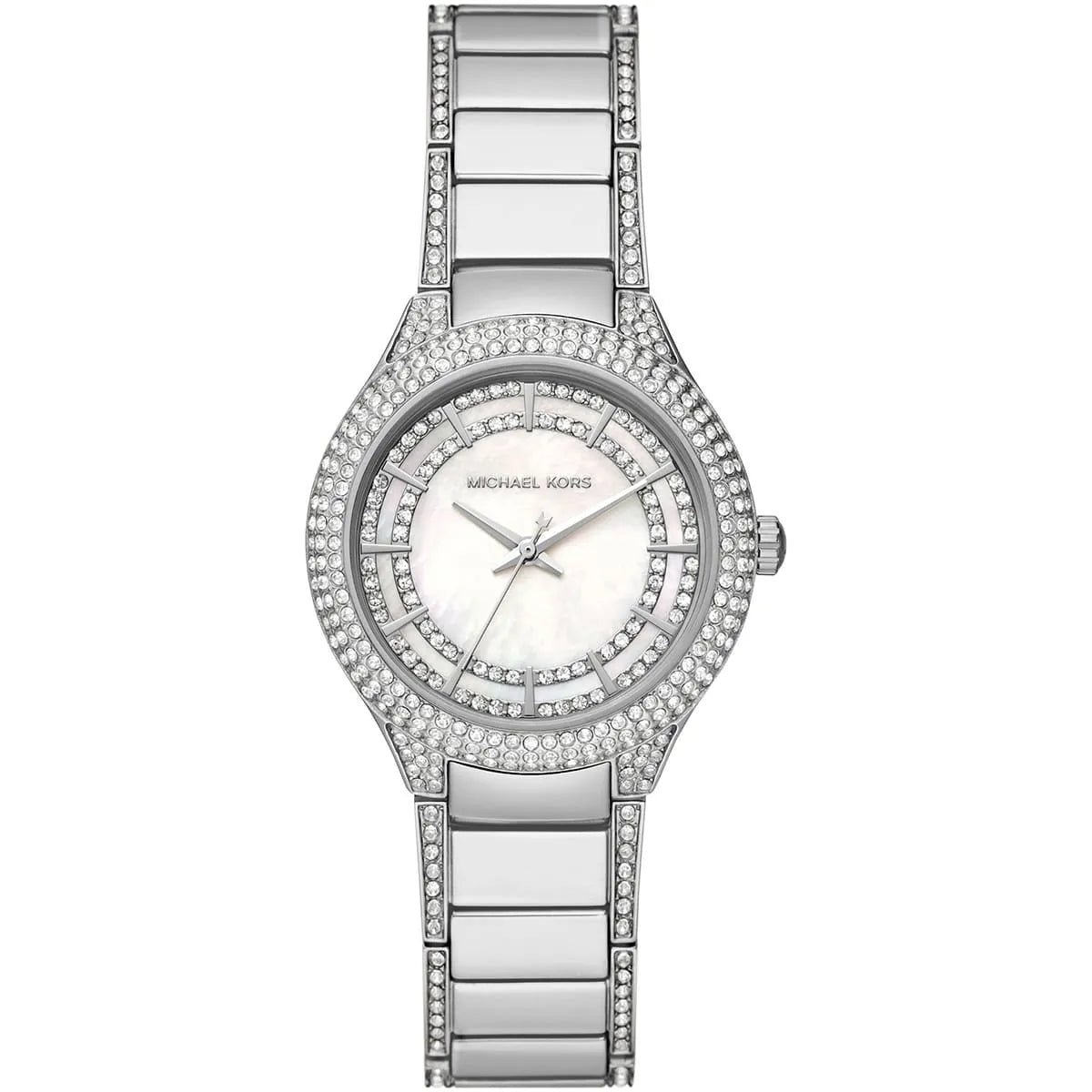 Michael Kors Sylvia MK4657 Silver-Tone Crystal Pave Watch