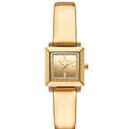 Michael Kors Emery MK1218 Square Gold-Tone Metallic Leather Watch