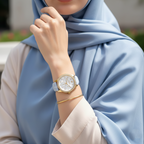 Michael Kors Tibby MK2965 Gold Watch with Light Blue MK Logo Strap