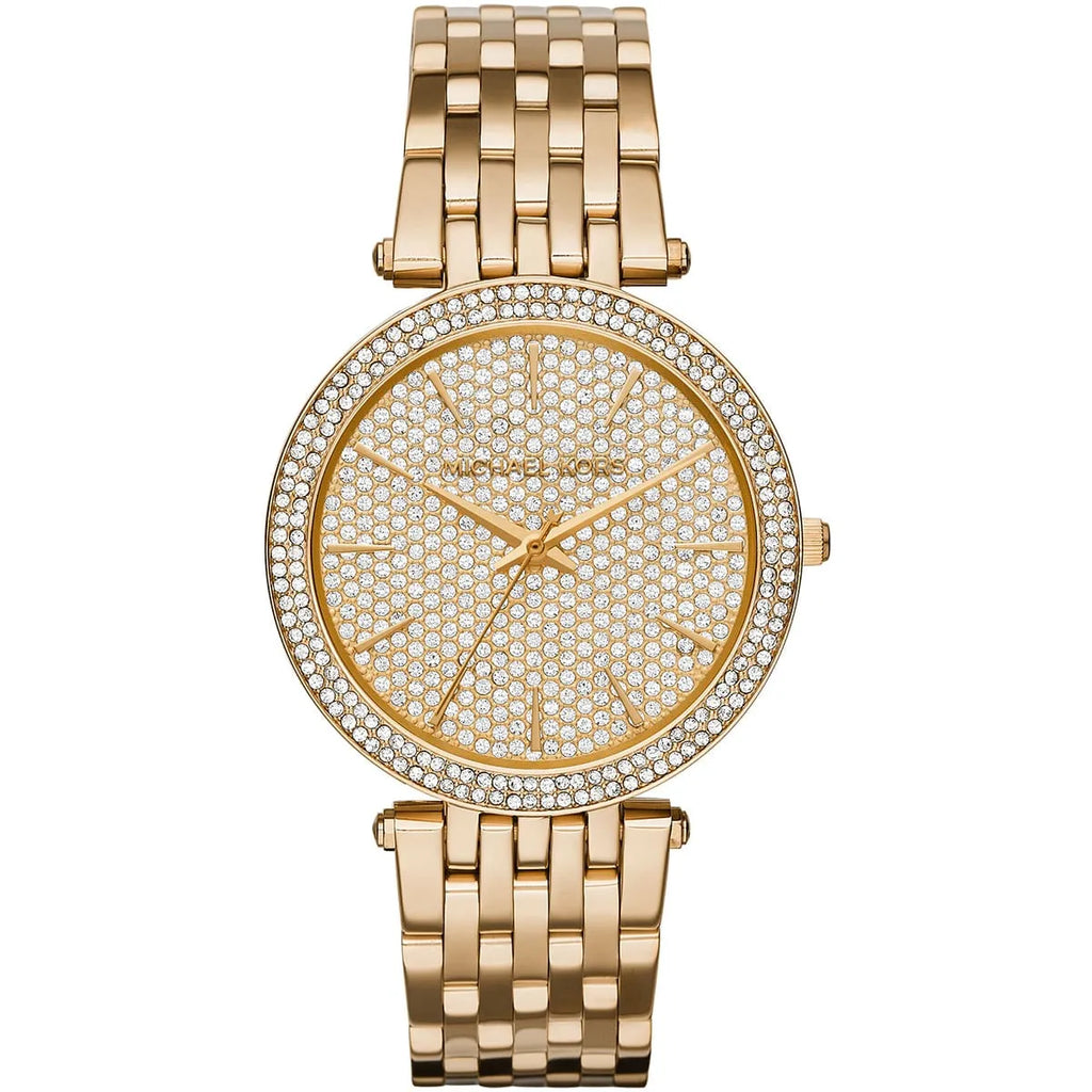 Michael Kors Darci MK3438 Gold-Tone Full Pavé Crystal Women's Watch
