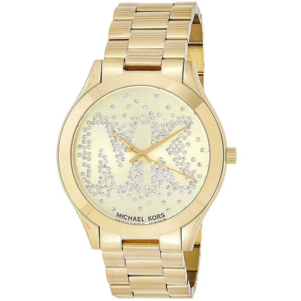 Michael Kors MK3590 Runway Slim Women’s Gold Crystal Dial Stainless Steel Watch