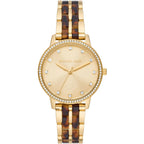 Michael Kors Melissa MK4395 Gold-Tone Tortoise Acetate Women's Watch