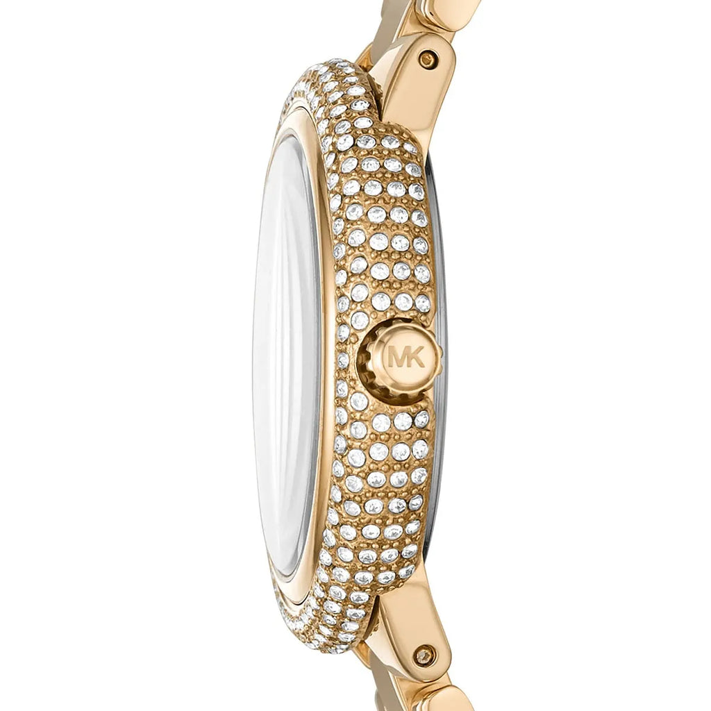 Michael Kors Macie mk4459Crystal Bezel Gold Dial Gold-Tone Stainless Steel Women's Watch