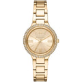 Michael Kors Macie mk4459Crystal Bezel Gold Dial Gold-Tone Stainless Steel Women's Watch