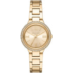 Michael Kors Macie mk4459Crystal Bezel Gold Dial Gold-Tone Stainless Steel Women's Watch