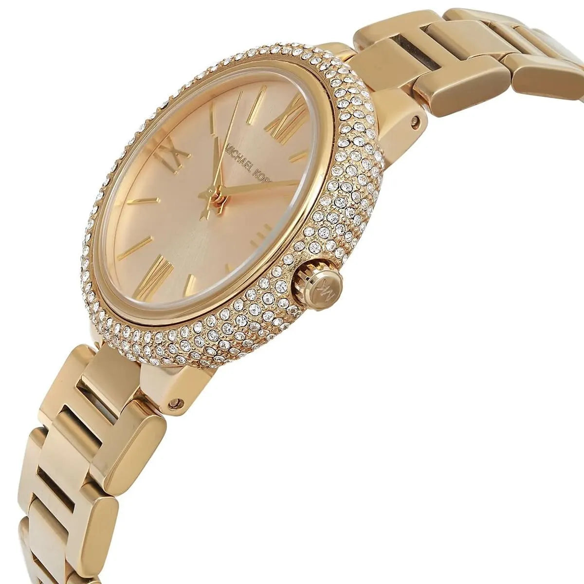 Michael Kors Macie mk4459Crystal Bezel Gold Dial Gold-Tone Stainless Steel Women's Watch
