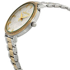 Michael Kors Pyper MK4595 Two-Tone Silver & Gold MK Logo White Dial Women's Watch