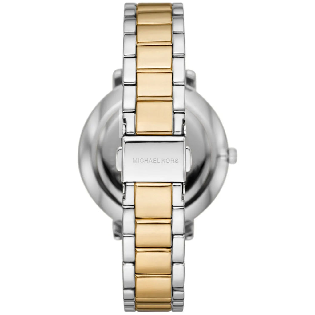 Michael Kors Pyper MK4595 Two-Tone Silver & Gold MK Logo White Dial Women's Watch