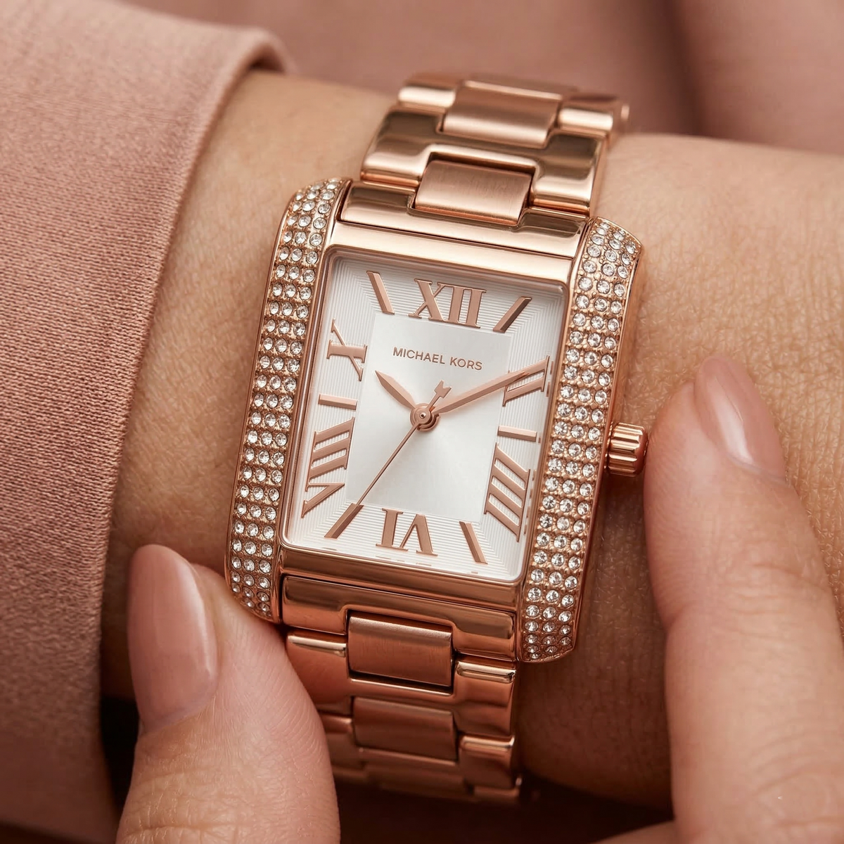 Michael Kors Emery MK4641 Rose Gold Tone Crystal Pave Women's Watch