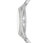 Michael Kors Sylvia MK4657 Silver-Tone Crystal Pave Watch