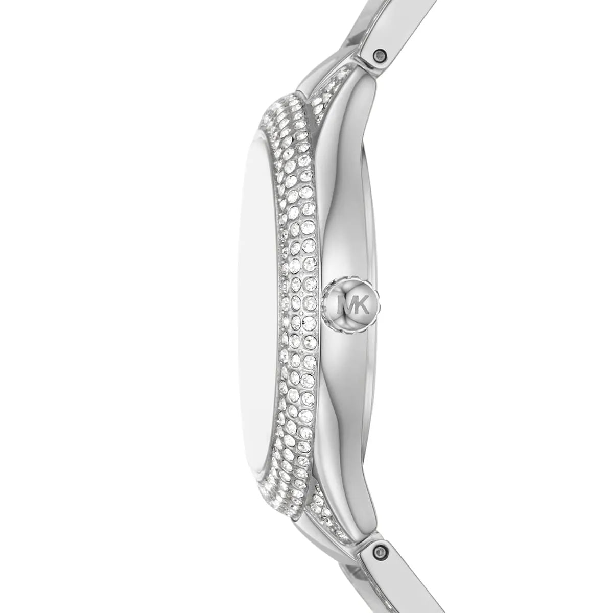 Michael Kors Sylvia MK4657 Silver-Tone Crystal Pave Watch