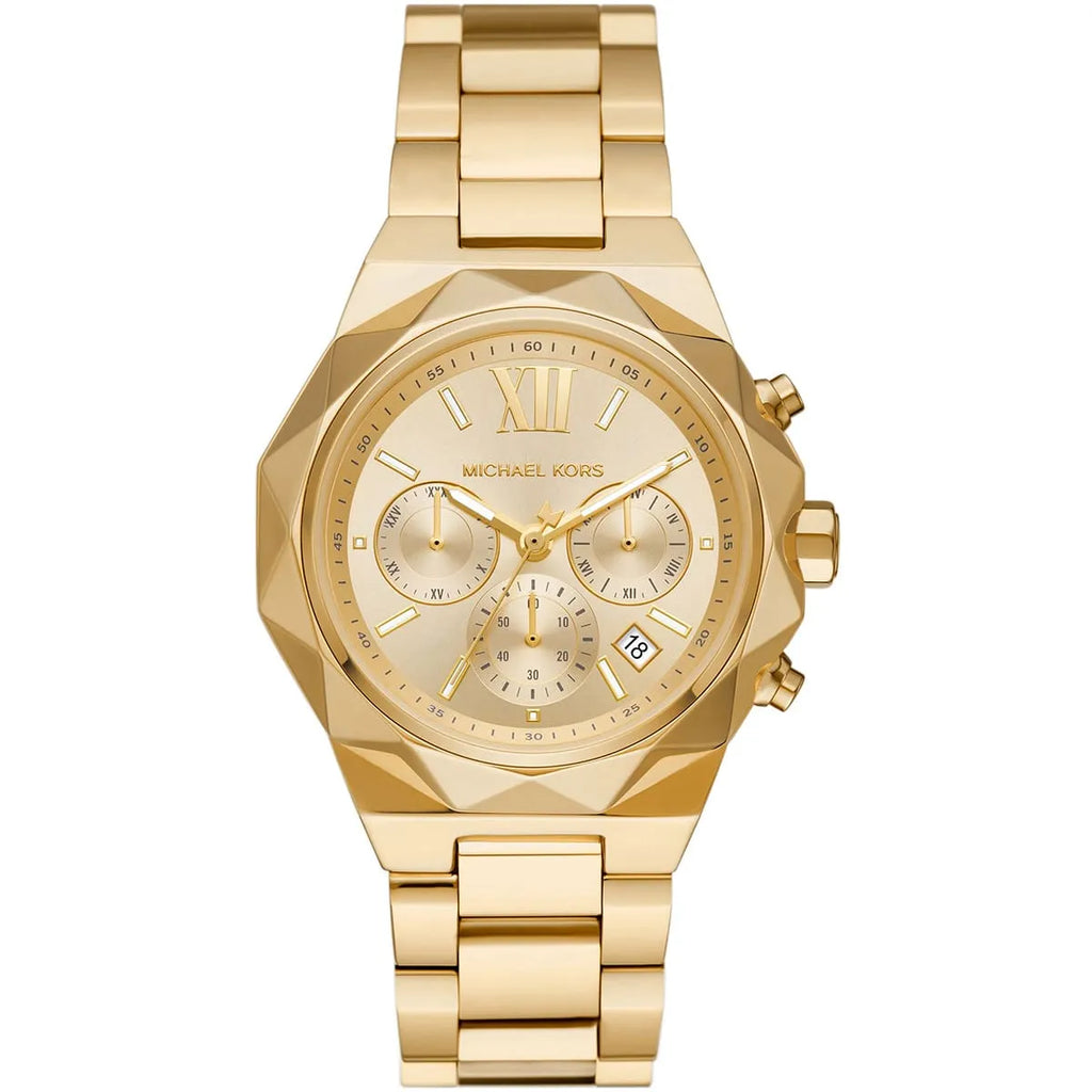 Michael Kors Raquel MK4690 Gold-Tone Chronograph Geometric Case Women's Watch