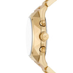Michael Kors Raquel MK4690 Gold-Tone Chronograph Geometric Case Women's Watch