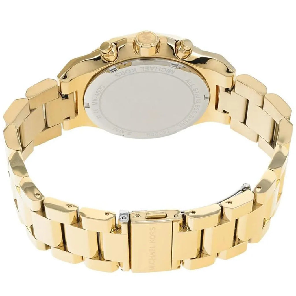 Michael Kors Raquel MK4690 Gold-Tone Chronograph Geometric Case Women's Watch