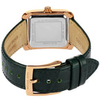 Michael Kors Emery MK4697 Rectangular Rose Gold Tone Green Leather Women Watch