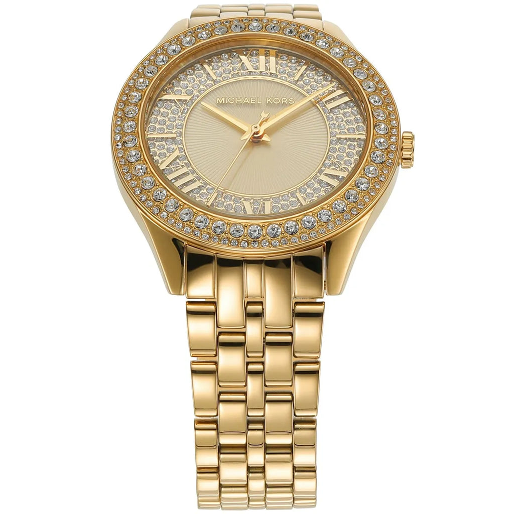 Michael Kors Harlowe MK4709 Gold-Tone Crystal Pave Women's Watch