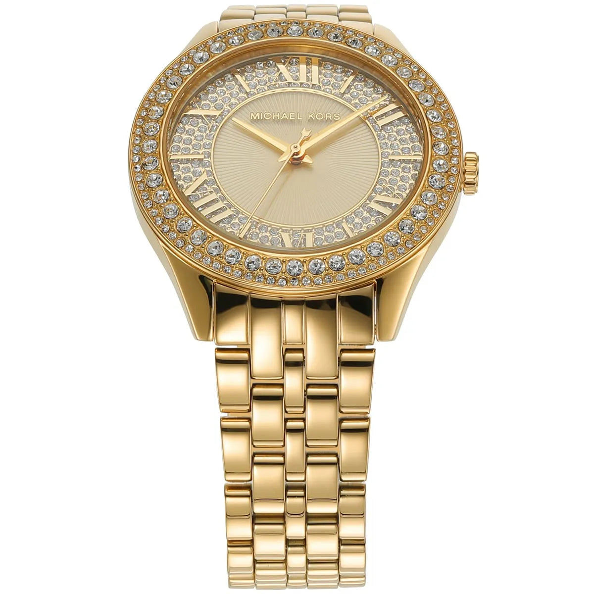 Michael Kors Harlowe MK4709 Gold-Tone Crystal Pave Women's Watch