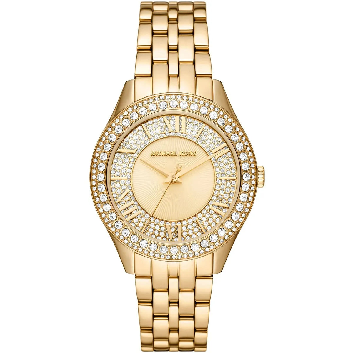 Michael Kors Harlowe MK4709 Gold-Tone Crystal Pave Women's Watch