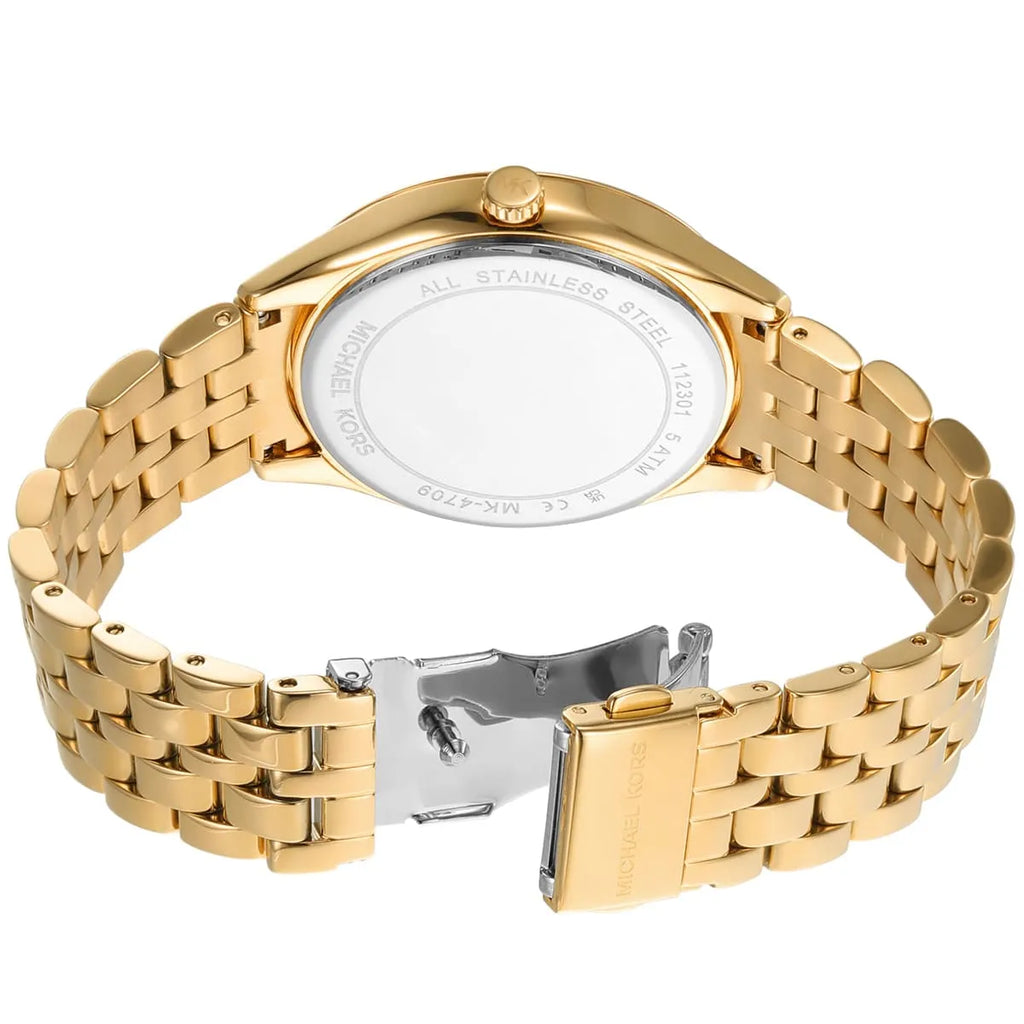 Michael Kors Harlowe MK4709 Gold-Tone Crystal Pave Women's Watch