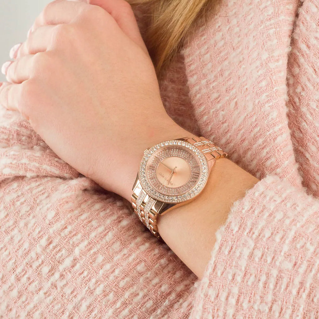 Michael Kors MK4710 Harlowe Women’s Rose Gold Crystal Dial Watch
